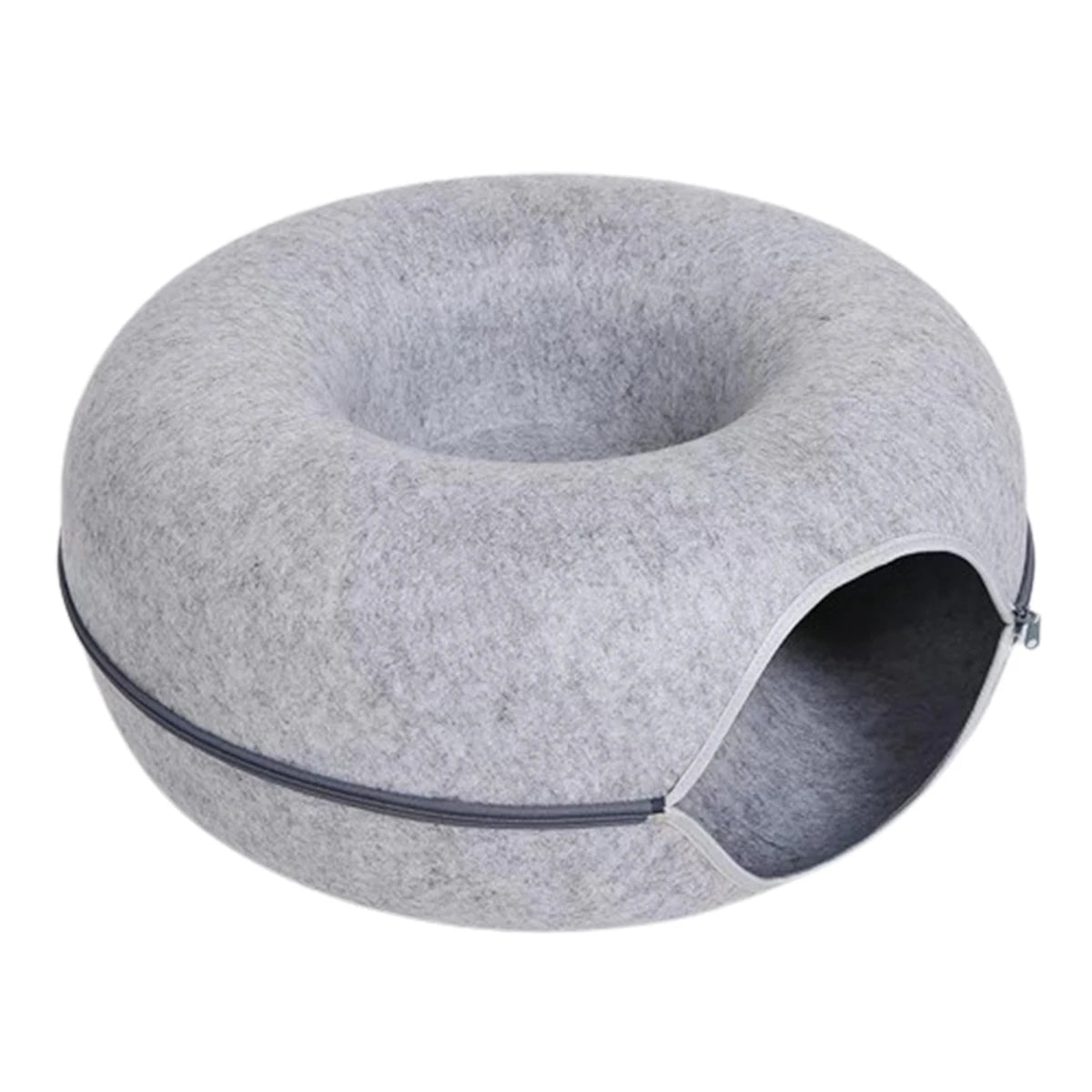 2-in-1 Donut Cat Bed & Tunnel