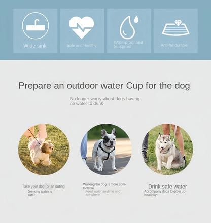 Bouteille d'eau portable pour chien et chat avec rangement