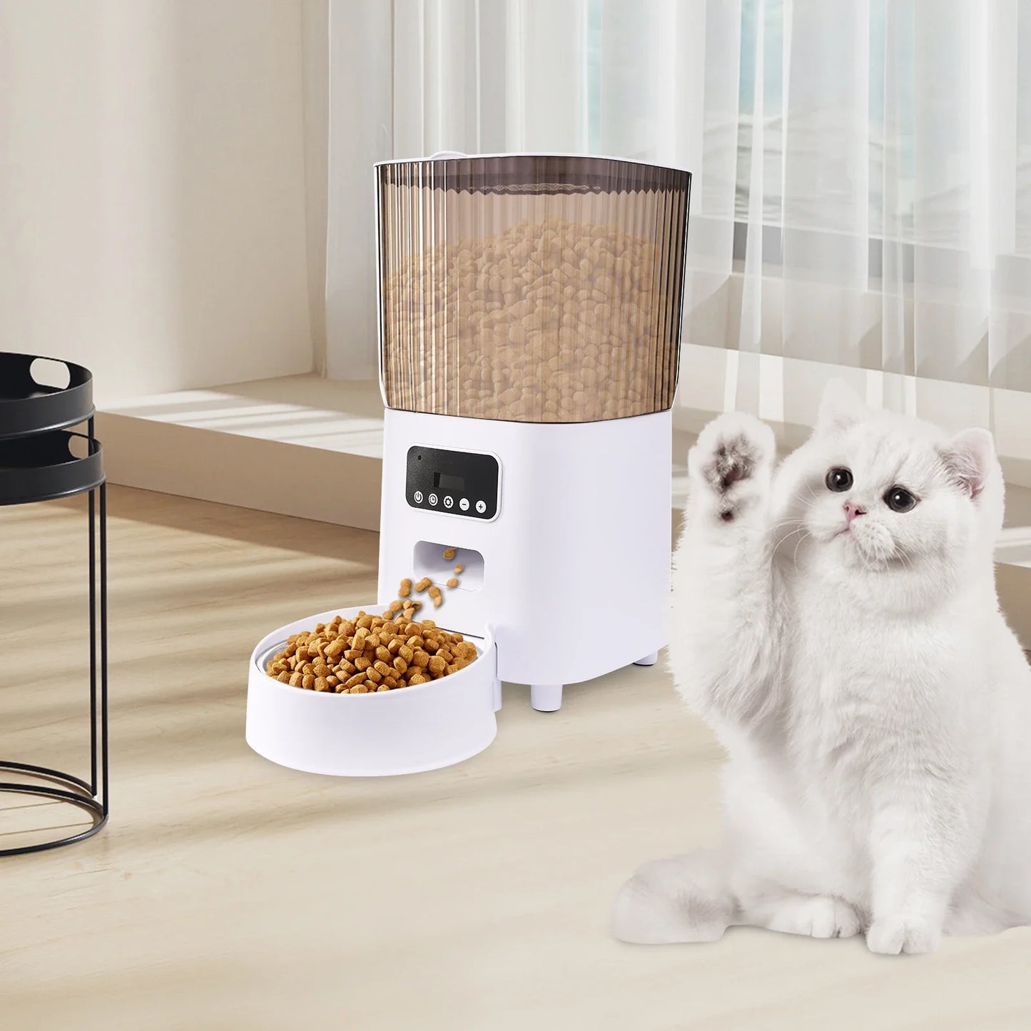 Distributeur automatique intelligent de nourriture pour chat de 5 L