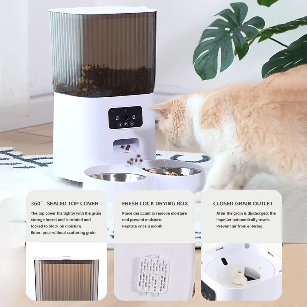 Distributeur automatique de nourriture pour chats et chiens