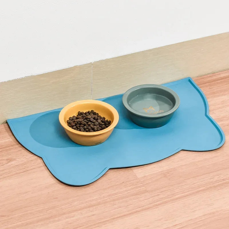 Tapis de gamelle anti-salissure en silicone de qualité alimentaire pour animaux de compagnie