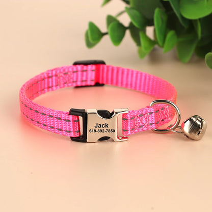 Personalized Reflective Cat & Dog Collar