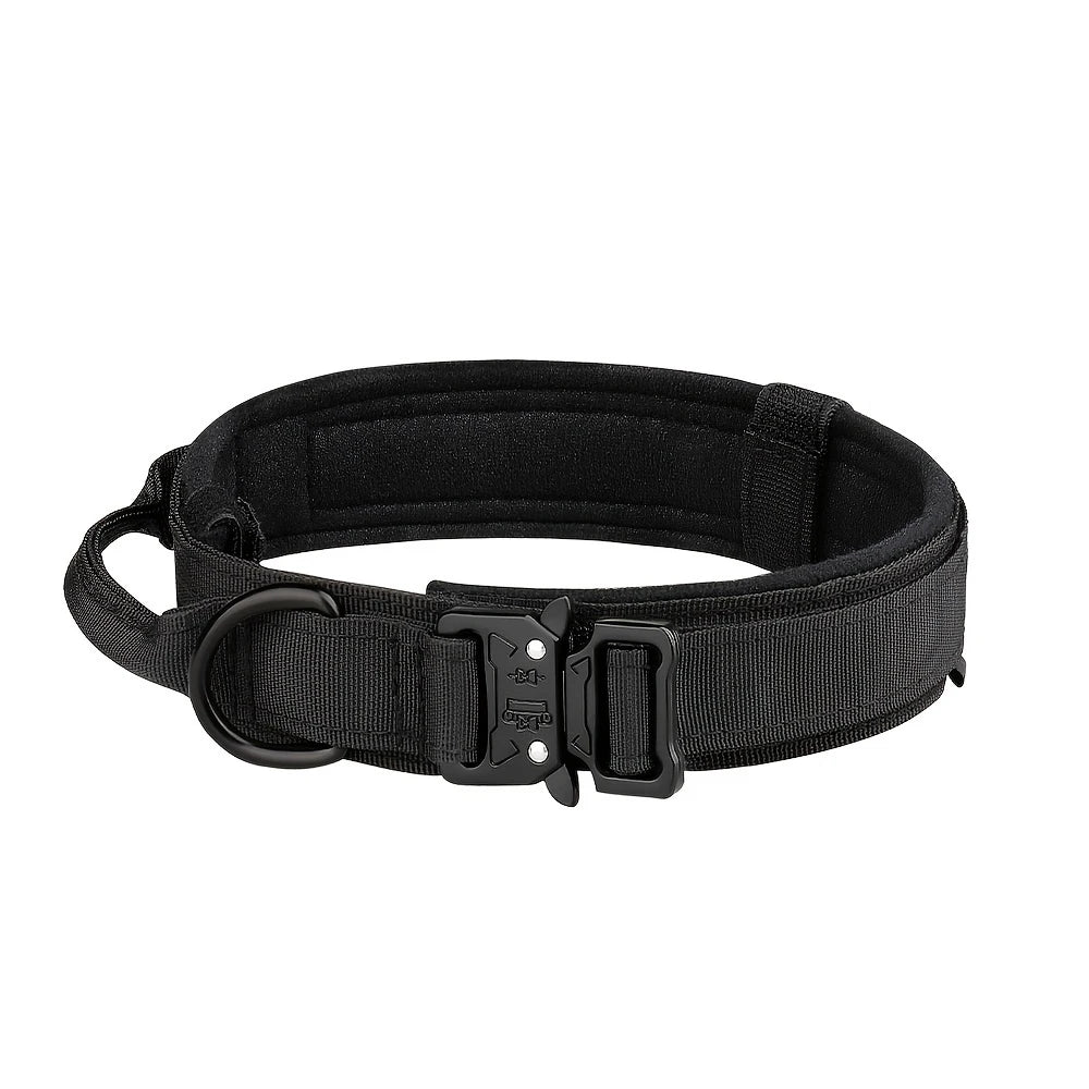 Ensemble collier et laisse de dressage tactique réglable pour chien