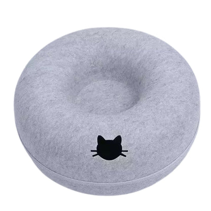 2-in-1 Donut Cat Bed & Tunnel