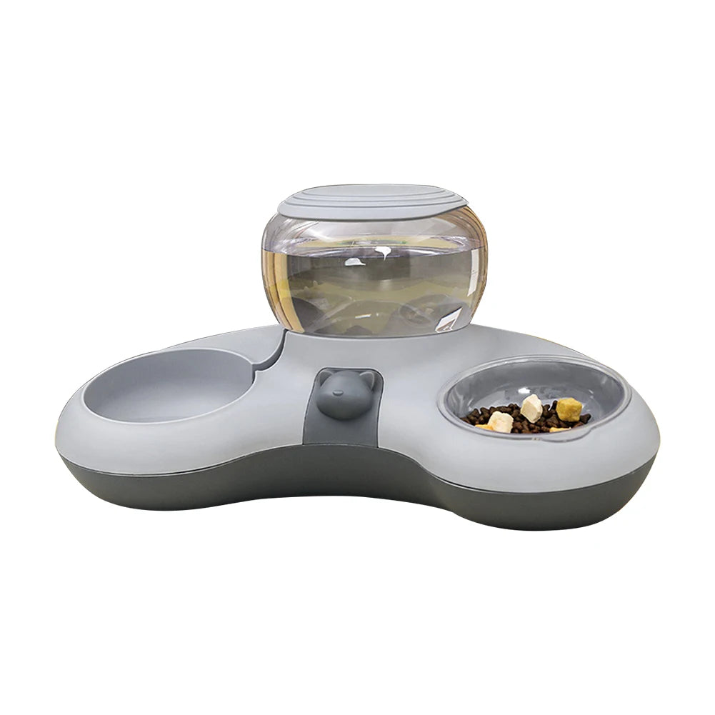 2-in-1 Automatic Pet Water Drinker & Food Bowl