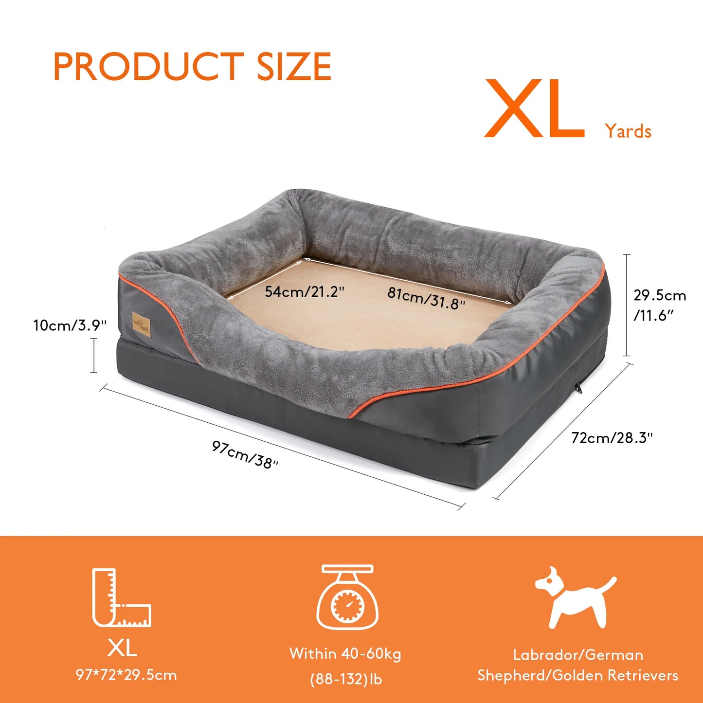 Orthopedic Dog Bed with Super Soft Foam