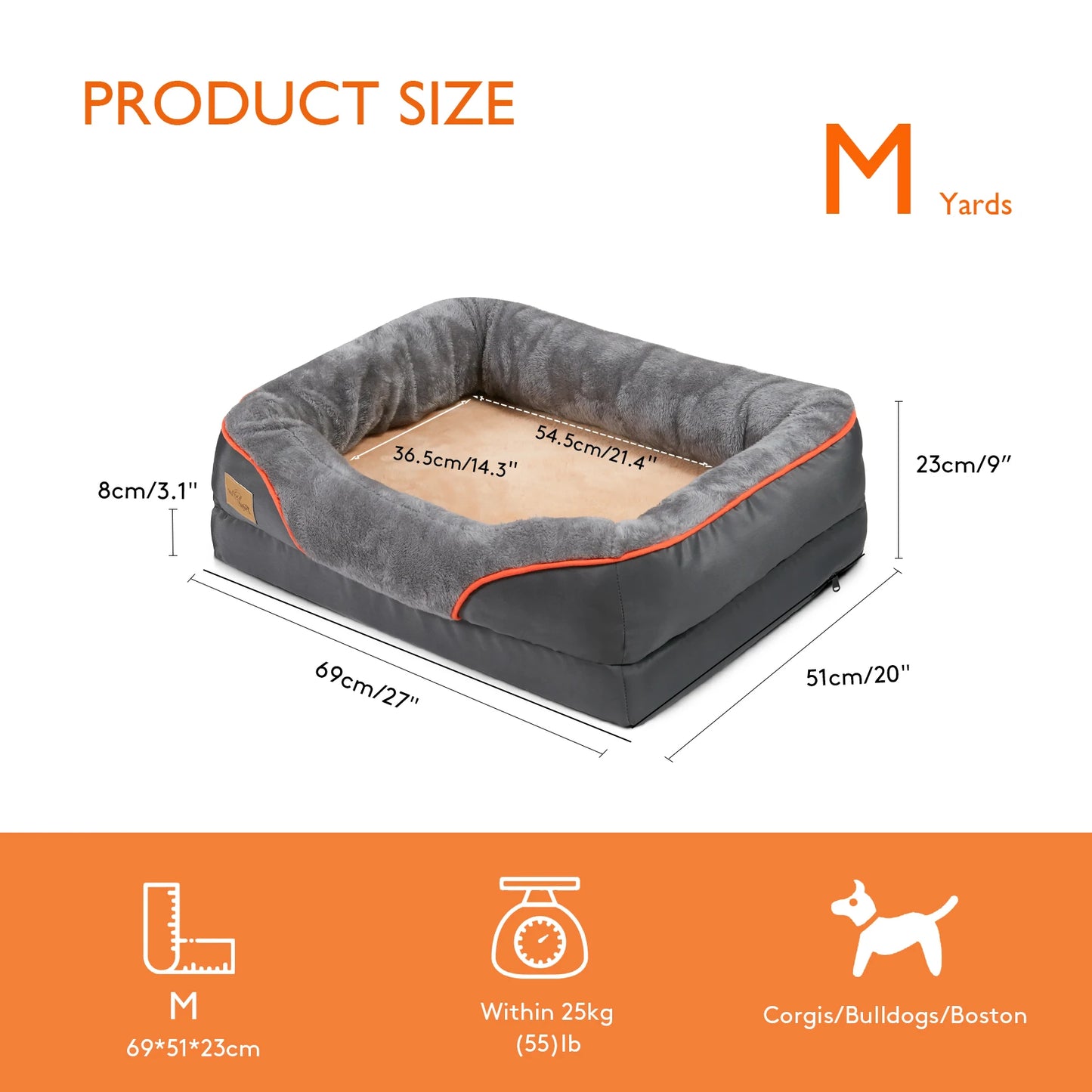 Orthopedic Dog Bed with Super Soft Foam