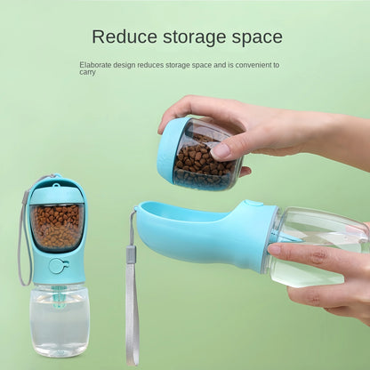 Bouteille d'eau portable pour chien et chat avec rangement