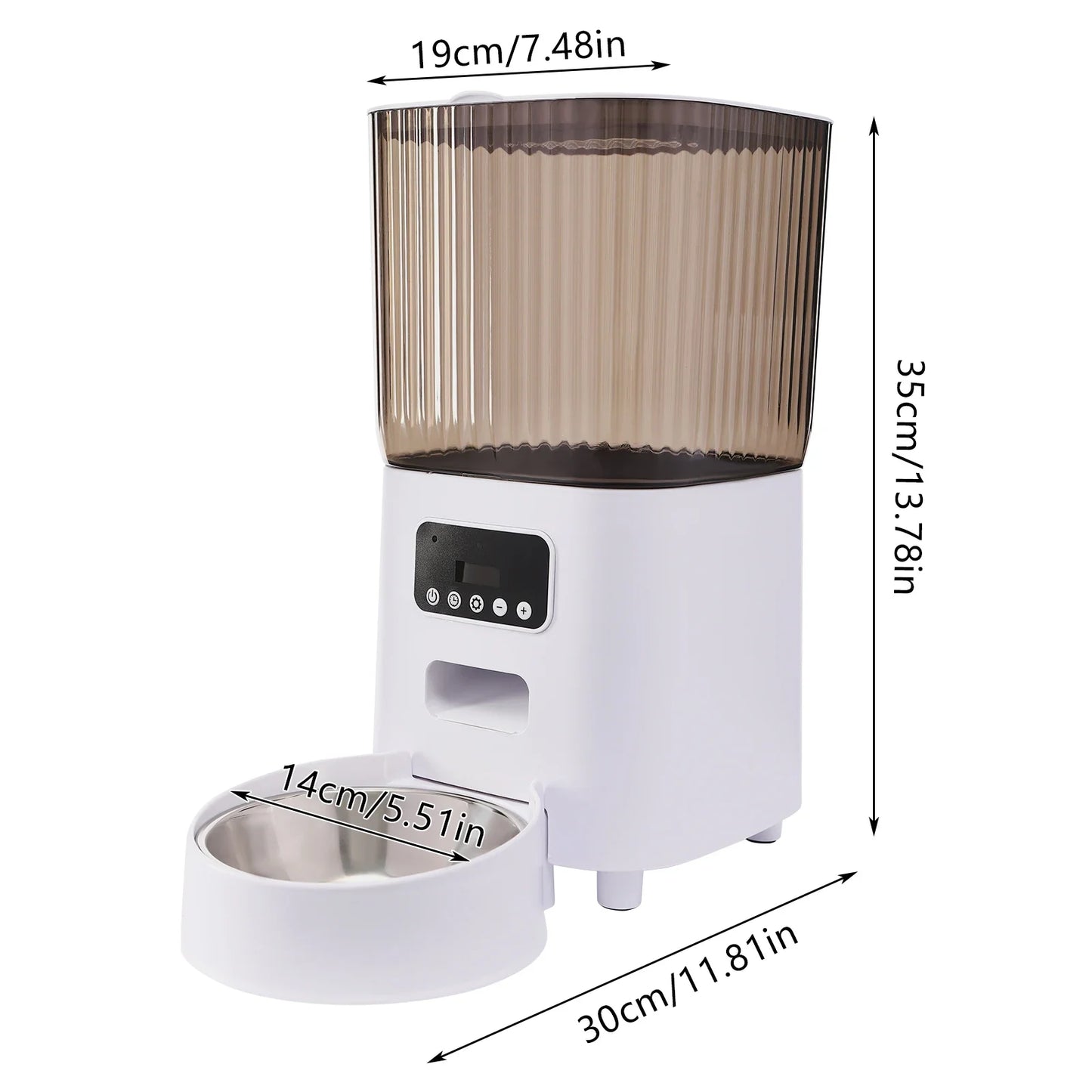 Distributeur automatique intelligent de nourriture pour chat de 5 L