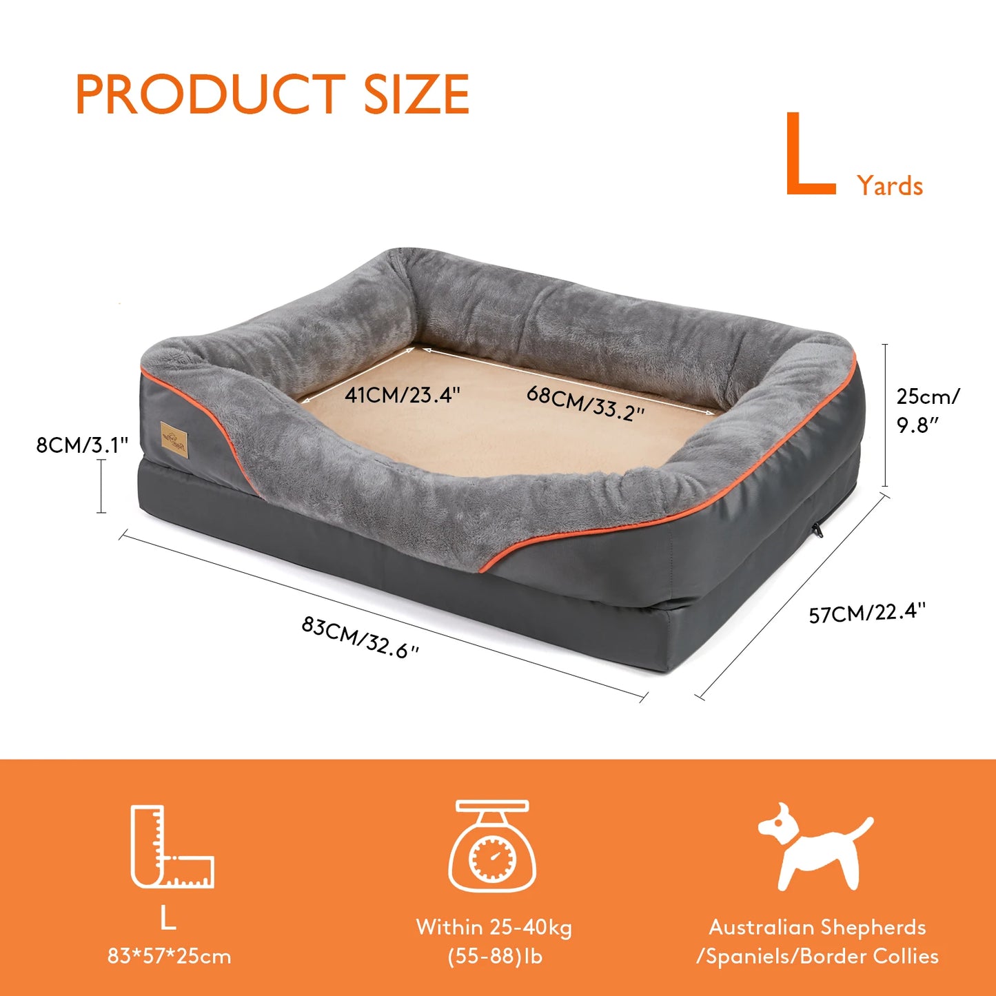 Orthopedic Dog Bed with Super Soft Foam