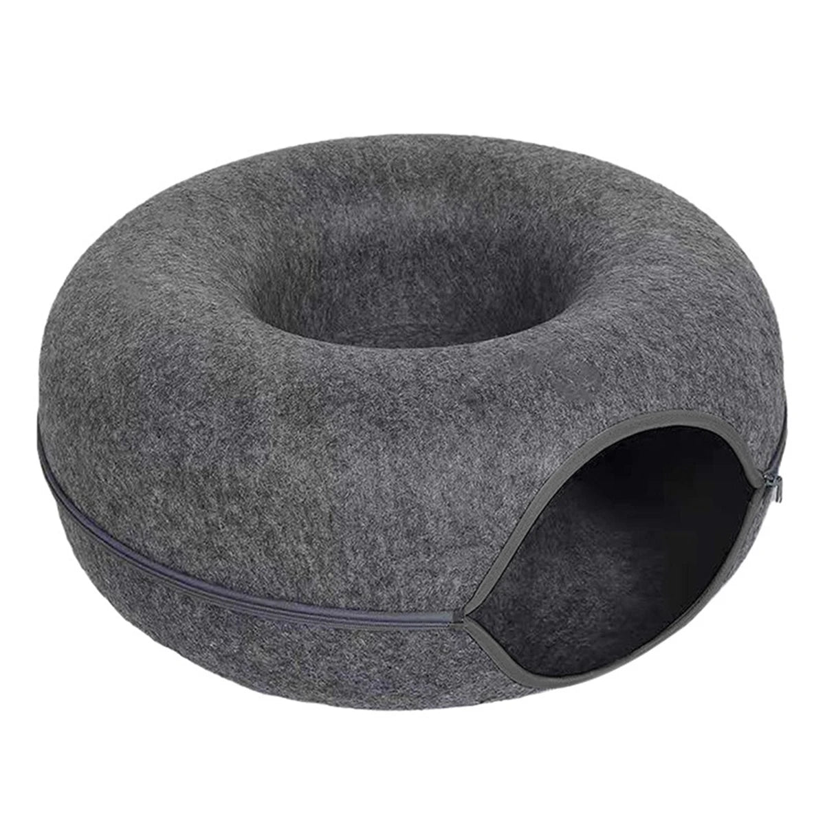 2-in-1 Donut Cat Bed & Tunnel