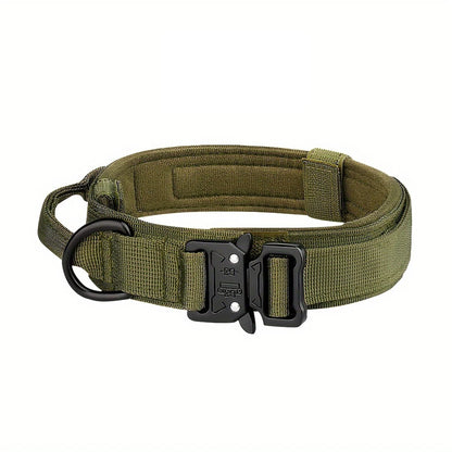 Ensemble collier et laisse de dressage tactique réglable pour chien