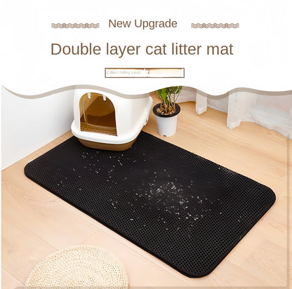 Tapis de litière pour chat double couche en EVA