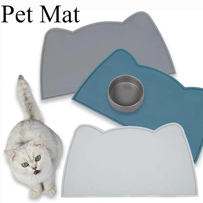 Tapis de gamelle anti-salissure en silicone de qualité alimentaire pour animaux de compagnie