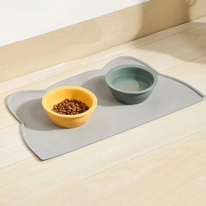 Tapis de gamelle anti-salissure en silicone de qualité alimentaire pour animaux de compagnie