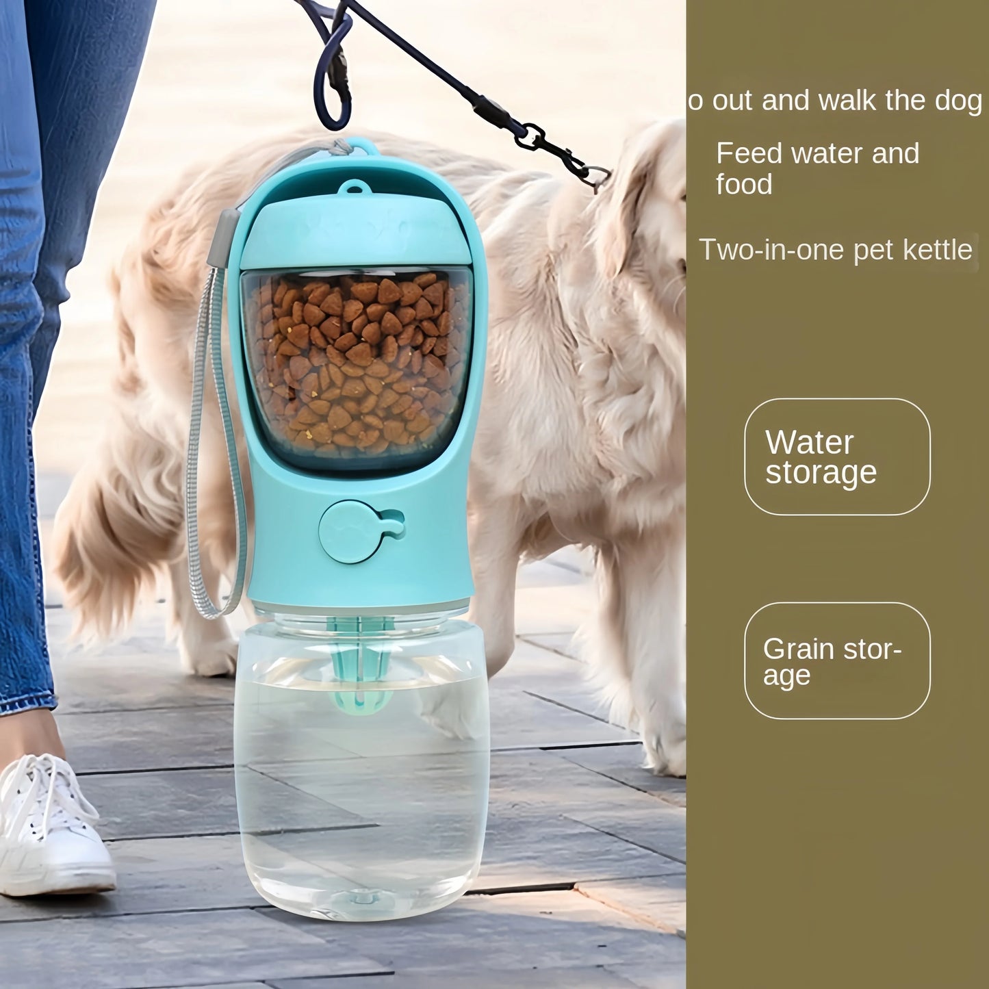 Portable Dog & Cat Water Bottle with Storage