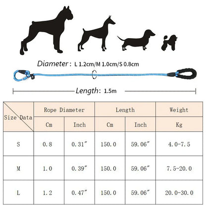 Laisse réfléchissante pour chien