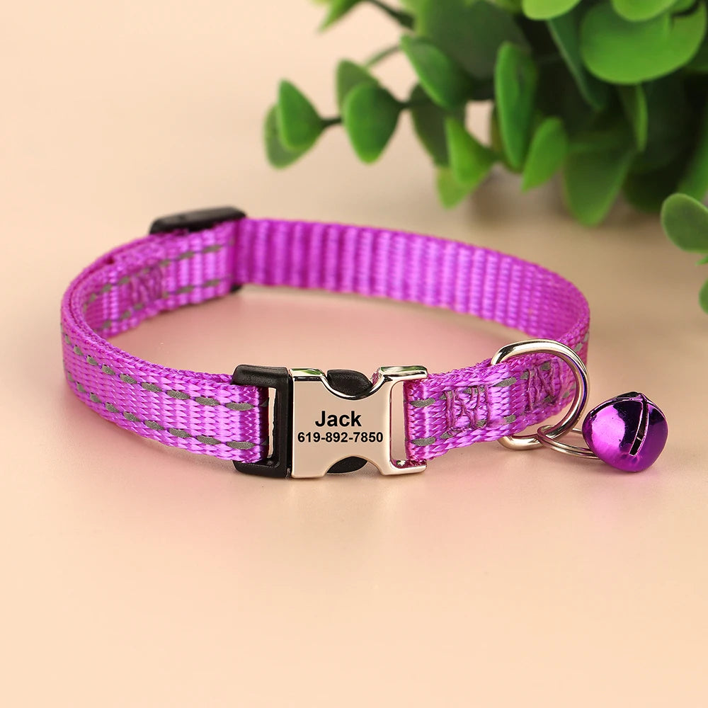 Personalized Reflective Cat & Dog Collar